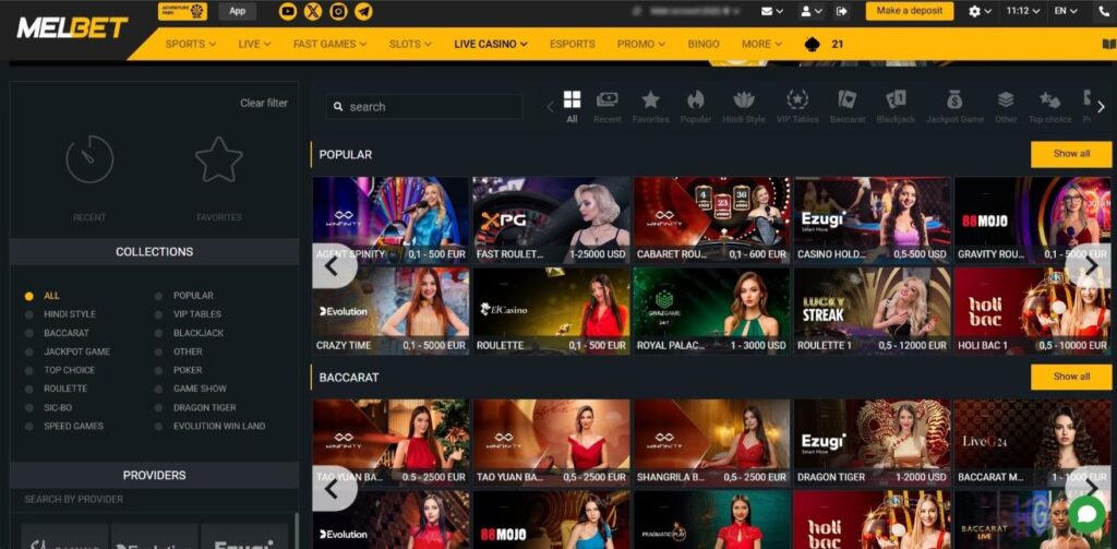 melbet-live-casino-interface